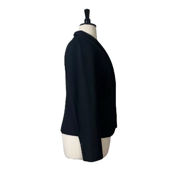 Ann Taylor Black Blazer Slim Notch Lapel 2 Button Pockets Women’s Plus Size 14 - Picture 4 of 13